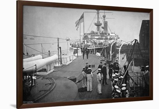 The Battleship HMS 'Resolution, Portsmouth, Hampshire, 1896-Gregory & Co-Framed Giclee Print