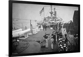 The Battleship HMS 'Resolution, Portsmouth, Hampshire, 1896-Gregory & Co-Framed Giclee Print