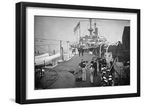 The Battleship HMS 'Resolution, Portsmouth, Hampshire, 1896-Gregory & Co-Framed Giclee Print
