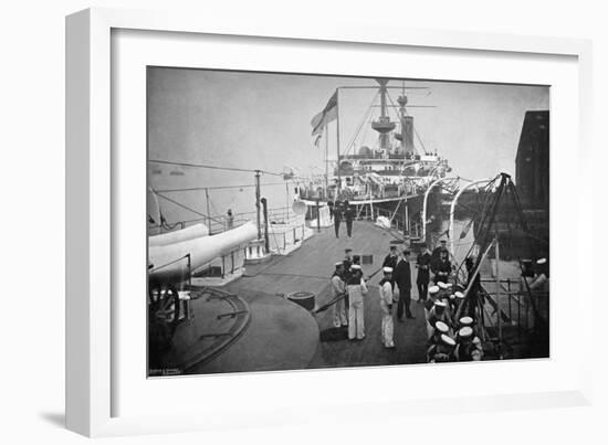 The Battleship HMS 'Resolution, Portsmouth, Hampshire, 1896-Gregory & Co-Framed Giclee Print