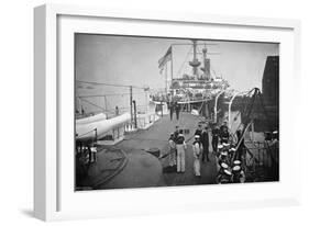 The Battleship HMS 'Resolution, Portsmouth, Hampshire, 1896-Gregory & Co-Framed Giclee Print