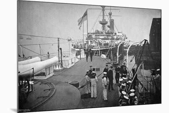 The Battleship HMS 'Resolution, Portsmouth, Hampshire, 1896-Gregory & Co-Mounted Giclee Print