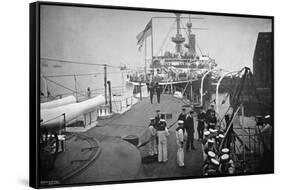 The Battleship HMS 'Resolution, Portsmouth, Hampshire, 1896-Gregory & Co-Framed Stretched Canvas