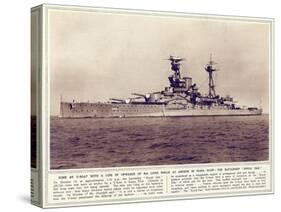The Battleship, 'Royal Oak', from 'The Illustrated War News', Published 1st November 1939-English Photographer-Stretched Canvas