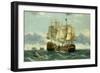 The Battleship Trafalgar-Frederick Tudgay-Framed Giclee Print