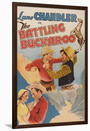 The Battling Buckaroo-null-Framed Art Print