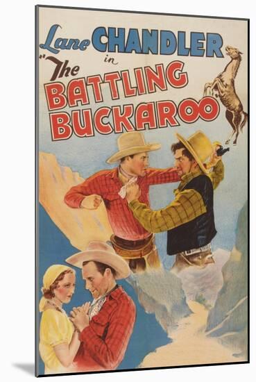 The Battling Buckaroo-null-Mounted Art Print