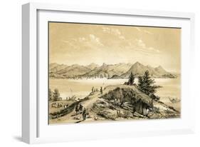 The Bay and Island of Hong Kong, 1847-E Gilks-Framed Giclee Print