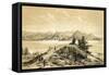 The Bay and Island of Hong Kong, 1847-E Gilks-Framed Stretched Canvas