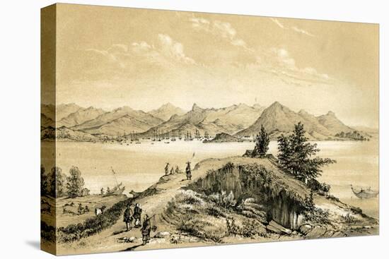 The Bay and Island of Hong Kong, 1847-E Gilks-Stretched Canvas