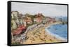 The Bay and Sands, Broadstairs-Alfred Robert Quinton-Framed Stretched Canvas