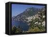 The Bay and the Village of Positano on the Amalfi Coast, Campania, Italy, Europe-Olivier Goujon-Framed Stretched Canvas