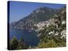 The Bay and the Village of Positano on the Amalfi Coast, Campania, Italy, Europe-Olivier Goujon-Stretched Canvas