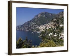 The Bay and the Village of Positano on the Amalfi Coast, Campania, Italy, Europe-Olivier Goujon-Framed Photographic Print