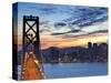 The Bay Bridge from Treasure Island in San Francisco, California, USA-Chuck Haney-Stretched Canvas