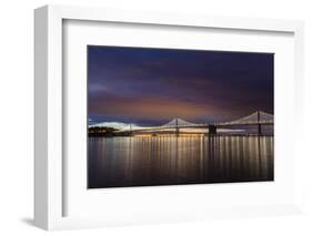 The Bay Bridge Reflects at Dawn in San Francisco, California, Usa-Chuck Haney-Framed Photographic Print