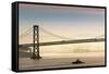 The Bay Bridge.-Jon Hicks-Framed Stretched Canvas