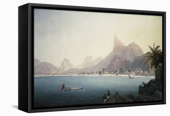 The Bay of Bota-Fogo, Rio De Janeiro-Thomas Ender-Framed Stretched Canvas