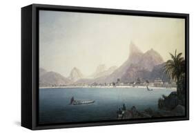 The Bay of Bota-Fogo, Rio De Janeiro-Thomas Ender-Framed Stretched Canvas