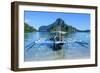 The Bay of El Nido with Outrigger Boats, Bacuit Archipelago, Palawan, Philippines-Michael Runkel-Framed Photographic Print