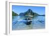 The Bay of El Nido with Outrigger Boats, Bacuit Archipelago, Palawan, Philippines-Michael Runkel-Framed Photographic Print