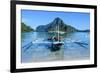 The Bay of El Nido with Outrigger Boats, Bacuit Archipelago, Palawan, Philippines-Michael Runkel-Framed Photographic Print