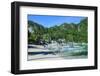 The Bay of El Nido with Outrigger Boats, Bacuit Archipelago, Palawan, Philippines-Michael Runkel-Framed Photographic Print