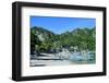 The Bay of El Nido with Outrigger Boats, Bacuit Archipelago, Palawan, Philippines-Michael Runkel-Framed Photographic Print