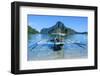 The Bay of El Nido with Outrigger Boats, Bacuit Archipelago, Palawan, Philippines-Michael Runkel-Framed Photographic Print