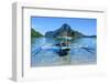 The Bay of El Nido with Outrigger Boats, Bacuit Archipelago, Palawan, Philippines-Michael Runkel-Framed Photographic Print