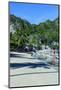 The Bay of El Nido with Outrigger Boats, Bacuit Archipelago, Palawan, Philippines-Michael Runkel-Mounted Photographic Print