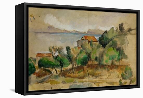 The Bay of L'Estaque, 1878-1882-Paul Cézanne-Framed Stretched Canvas