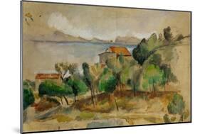 The Bay of L'Estaque, 1878-1882-Paul Cézanne-Mounted Giclee Print