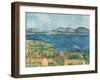 The Bay of Marseilles, Seen from L'Estaque-Paul Cézanne-Framed Giclee Print