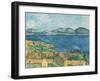 The Bay of Marseilles, Seen from L'Estaque-Paul Cézanne-Framed Giclee Print