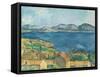 The Bay of Marseilles, Seen from L'Estaque-Paul Cézanne-Framed Stretched Canvas