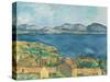 The Bay of Marseilles, Seen from L'Estaque-Paul Cézanne-Stretched Canvas