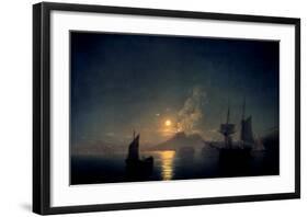The Bay of Naples by Moonlight, 1842-Ivan Aywasovsky-Framed Art Print