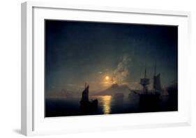 The Bay of Naples by Moonlight, 1842-Ivan Aywasovsky-Framed Art Print