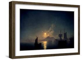 The Bay of Naples by Moonlight, 1842-Ivan Konstantinovich Aivazovsky-Framed Art Print