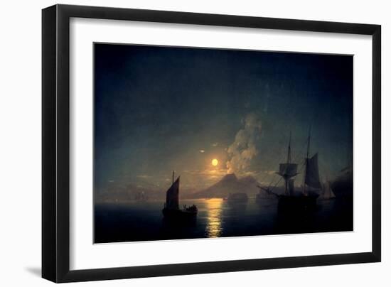 The Bay of Naples by Moonlight, 1842-Ivan Konstantinovich Aivazovsky-Framed Art Print