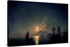The Bay of Naples by Moonlight, 1842-Ivan Konstantinovich Aivazovsky-Stretched Canvas