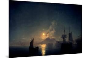 The Bay of Naples by Moonlight, 1842-Ivan Konstantinovich Aivazovsky-Mounted Premium Giclee Print