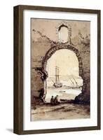 The Bay of Naples from Posillipo-Giacinto Gigante-Framed Giclee Print