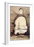 The Bay of Naples from Posillipo-Giacinto Gigante-Framed Giclee Print