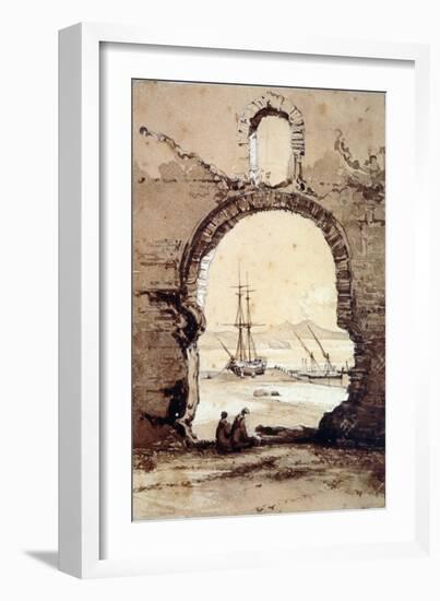 The Bay of Naples from Posillipo-Giacinto Gigante-Framed Giclee Print