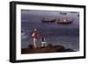 The Bay of Naples Near Santa Lucia Showing the Naval Fleets Returning from Algiers-Jacob Philipp Hackert-Framed Giclee Print