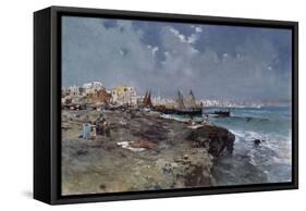 The Bay of Naples-Carlo Brancaccio-Framed Stretched Canvas