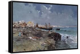 The Bay of Naples-Carlo Brancaccio-Framed Stretched Canvas