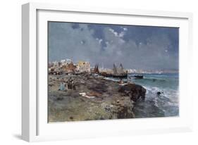 The Bay of Naples-Carlo Brancaccio-Framed Giclee Print